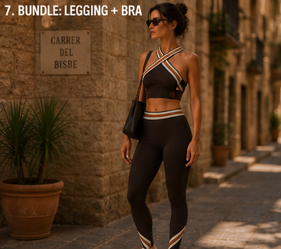 Celaje Top Espresso Coral - Bundle Legging und Bra